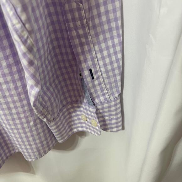 Tommy Hilfiger men's button down up shirt size 2XL xxl white purple check violet - Picture 16 of 16
